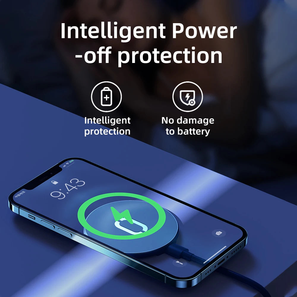 Cargador inalámbrico magnético para iPhone 12 Pro Max Mini de 15 W, cargador rápido para iPhone 11 XS X, cargador inalámbrico