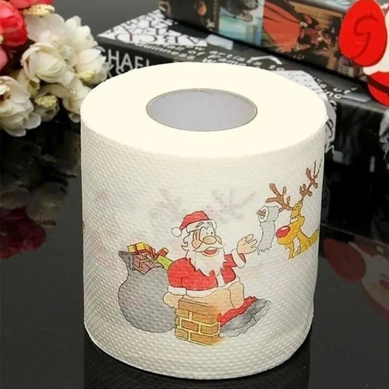 Christmas Pattern Printing Roll Toilet Paper Household  Tissue Bathroom Web Q0KD - V.I.P Digital Presence