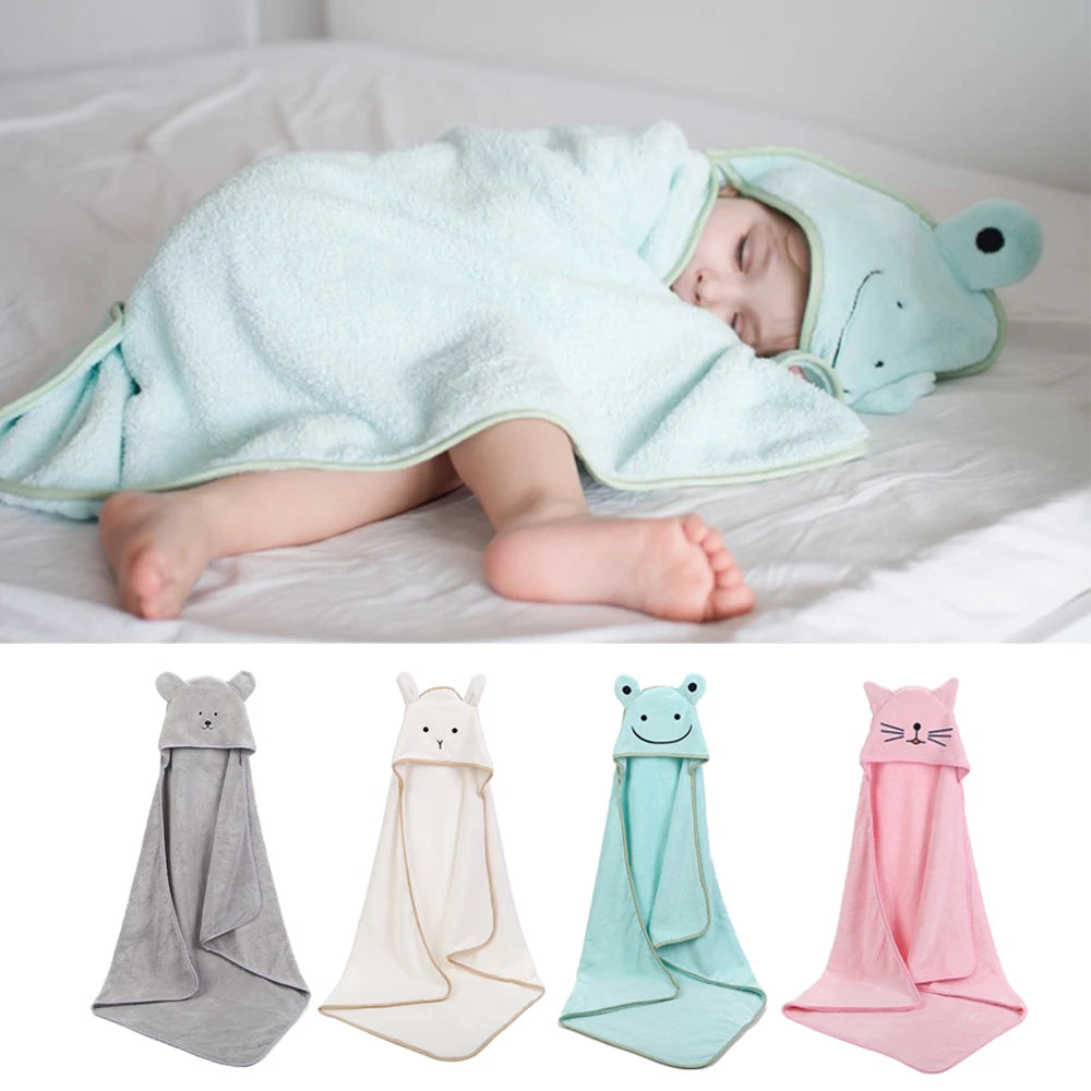 Baby Poncho Bath Towel  Toalla Velvet 90*90cm Fleece Hood Infant Towels Blanket Newborn Baby Hooded Towel Infant Babies Spa - V.I.P Digital Presence