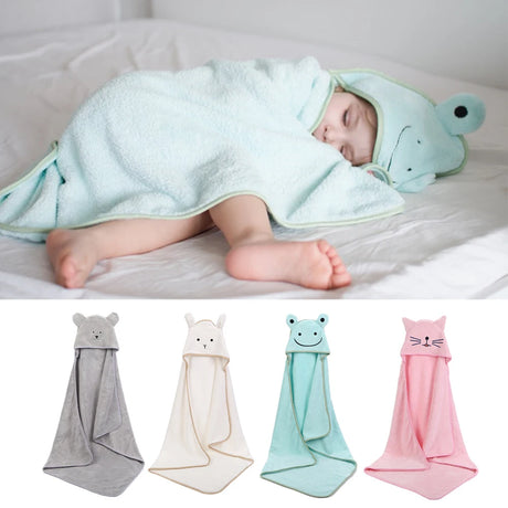 Baby Poncho Bath Towel  Toalla Velvet 90*90cm Fleece Hood Infant Towels Blanket Newborn Baby Hooded Towel Infant Babies Spa - V.I.P Digital Presence