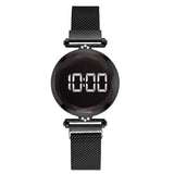 Luxury Digital Magnet Watches For Women Rose Gold Stainless Steel Dress LED Quartz Watch Female Clock Relogio Feminino Drop Ship - V.I.P Digital Presence