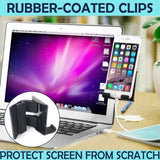 Soporte lateral para teléfono con pantalla para portátil, soporte ajustable para teléfono