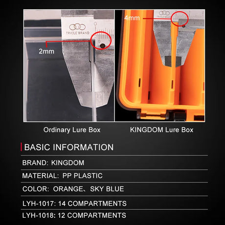 Kingdom Fishing Box 12 14 compartments Fishing Accessories lure Hook Boxes storage Double Sided High Strength Fishing Tackle Box - V.I.P Digital Presence