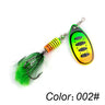 FTK 1pc Spinner Bait 7.5g 12g 17.5g Hard Spoon Bass Lures Metal Fishing Lure With Feather Treble Hooks For Pike Fishing