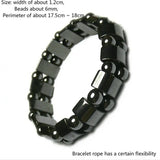 Healf moon magnetic black stone magnetic therapy slimming Bracelet Weight Loss Round Black Stone Bracelets - V.I.P Digital Presence