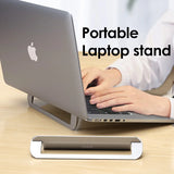 Soporte invisible de disipación de calor para portátil, base de soporte plegable de metal, soporte de almacenamiento portátil multifuncional, soporte para portátil 