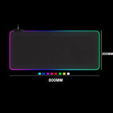 LED Light Gaming Mouse Pad RGB Large Keyboard Cover Non-Slip Rubber Base Computer Carpet Desk Mat PC Game Mouse Pad