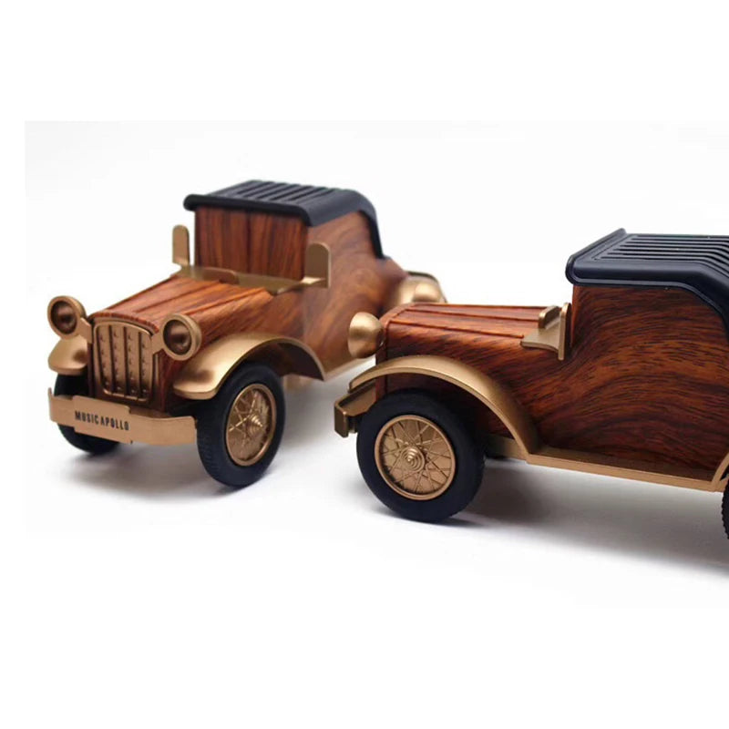 A9 Retro Classic Car Bluetooth Speaker Wood Grain Wireless Subwoofer - V.I.P Digital Presence