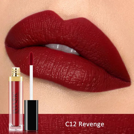 IMAGIC Waterproof Lip Gloss Matte Liquid Lipstick Matte Lipstick Lipkit Cosmetics Makeup Nude 12color - V.I.P Digital Presence