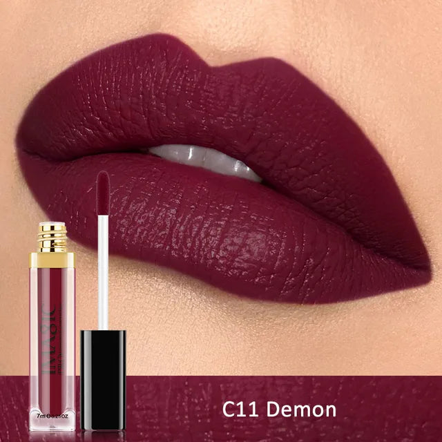 IMAGIC Waterproof Lip Gloss Matte Liquid Lipstick Matte Lipstick Lipkit Cosmetics Makeup Nude 12color - V.I.P Digital Presence