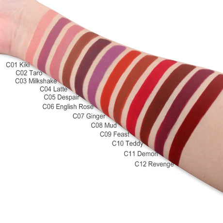 IMAGIC Waterproof Lip Gloss Matte Liquid Lipstick Matte Lipstick Lipkit Cosmetics Makeup Nude 12color - V.I.P Digital Presence