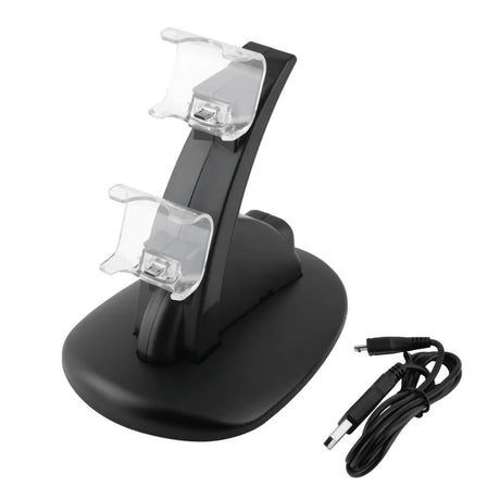 LED Dual USB Charging Charger Dock Stand Cradle Docking Station for Sony Playstation 4 PS4 Game Gaming Console Controller - V.I.P Digital Presence