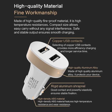 USB Car Charger For Phone 5V 2.1 A Mobile Phone Charger For iPhone Fast USB Charger Adapter - V.I.P Digital Presence