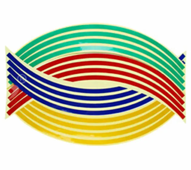 16 Pcs Strips Wheel Stickers And Decals 18 Reflective Rim Tape Bike Motorcycle Car Tape 5 Colors Car Styling - V.I.P Digital Presence