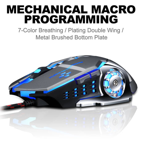 Pro Gamer Gaming Mouse 8D 3200DPI Adjustable Wired Optical LED Computer Mice USB Cable Silent Mouse for laptop PC - V.I.P Digital Presence