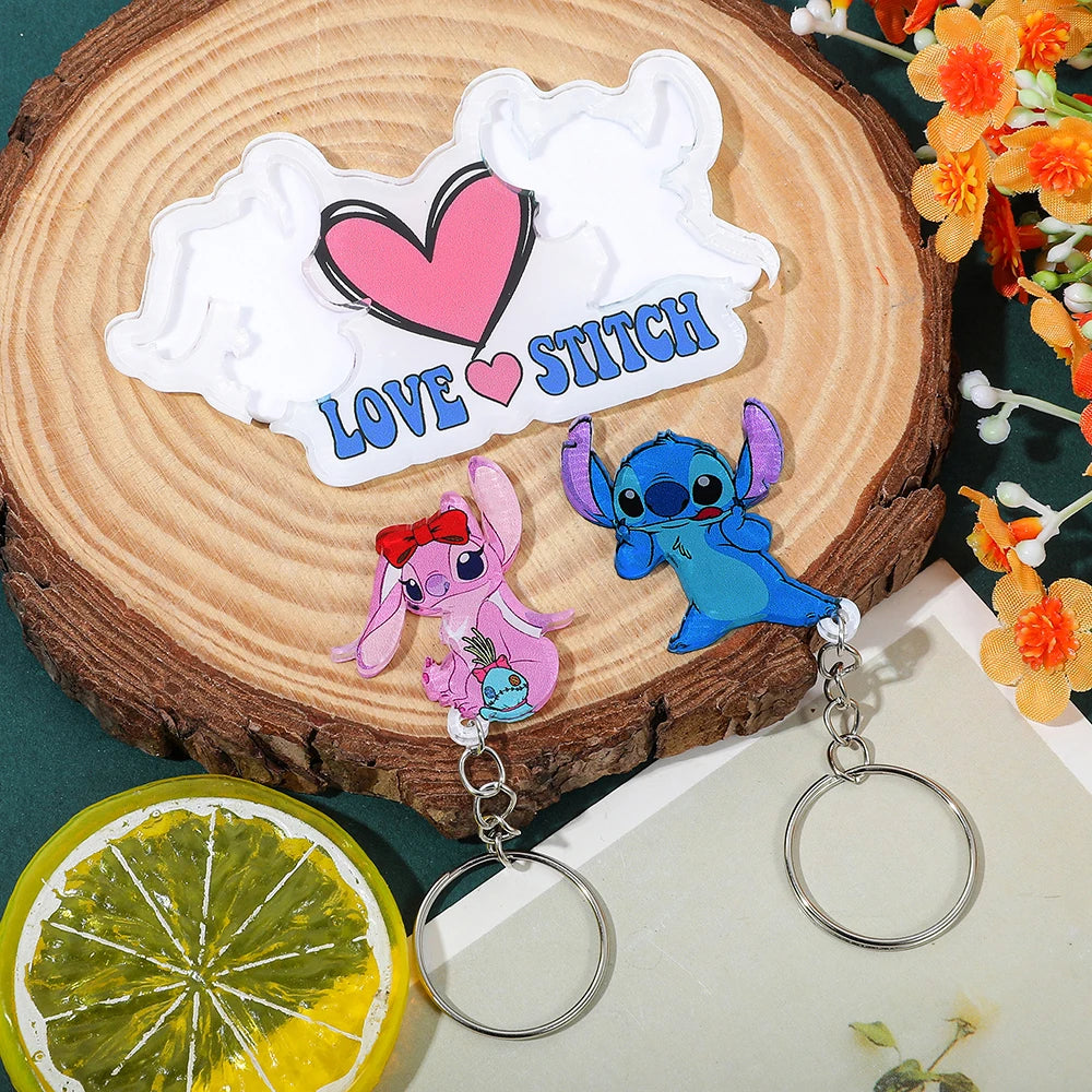 Stitch Couple Keychain