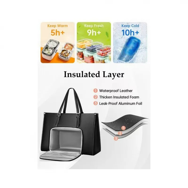 2In1 Insulated Handbag Travel Waterproof Large Capacity Women Tote Bag Picnic Lunch Box Multifunctional Outdoor Travel Bag - V.I.P Digital Presence