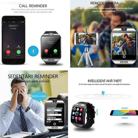 Bluetooth Smart Watch Q18 With Camera Facebook Whatsapp Twitter Sync SMS Smartwatch Support SIM TF Card For IOS Android - V.I.P Digital Presence