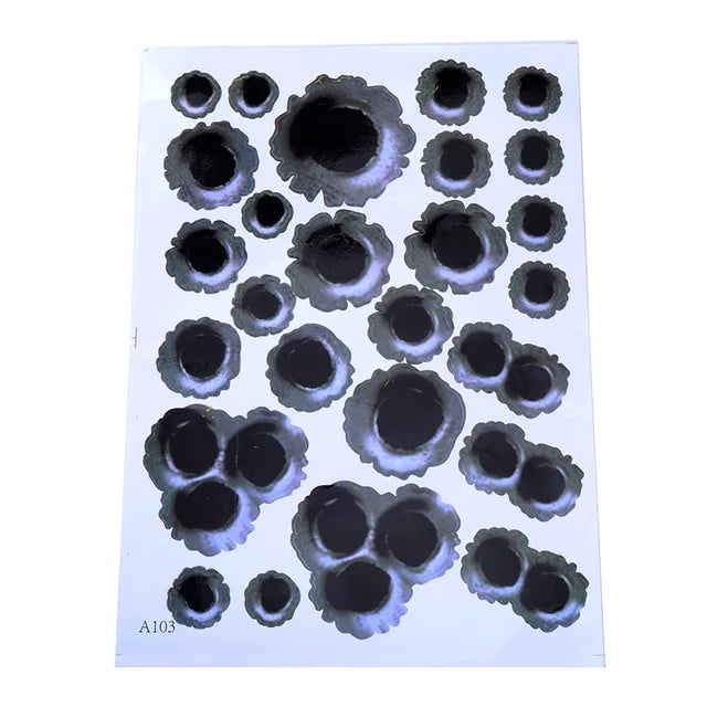 1Pcs Car Stickers 3D Bullet Hole Funny Decal Car-covers Motorcycle Scratch Realistic Bullet Hole Waterproof Stickers - V.I.P Digital Presence
