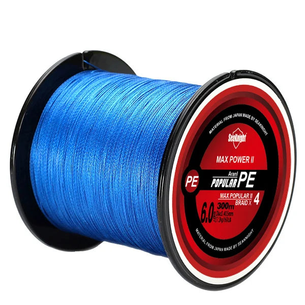 SeaKnight Brand TriPoseidon Series 300M 330Yards PE Braided Fishing Line 4 Strands 8 10 20 30 40 60LB Multifilament Fishing Line