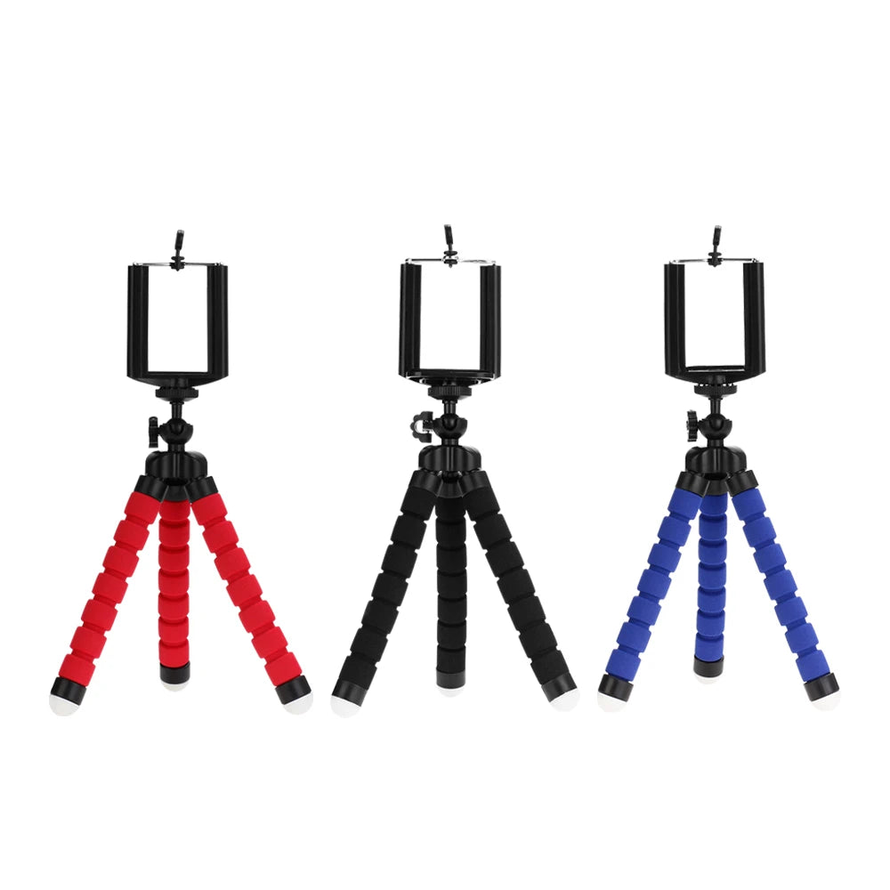Trípodes trípode para teléfono Soporte para cámara móvil Clip para teléfono inteligente Monopod trípode soporte pulpo mini trípode para teléfono