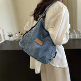 Adjustable Strap Denim Shoulder Bag - V.I.P Digital Presence