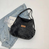 Adjustable Strap Denim Shoulder Bag - V.I.P Digital Presence