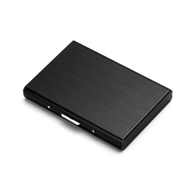 Aluminum Alloy Anti-Degaussing Credit Card Holder Black Stainless Steel Bank Card Holder Metal Card Holder RFID - V.I.P Digital Presence