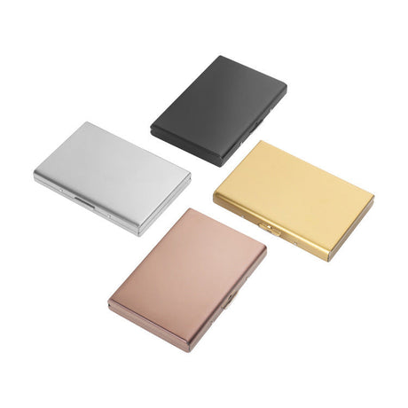 Aluminum Alloy Anti-Degaussing Credit Card Holder Black Stainless Steel Bank Card Holder Metal Card Holder RFID - V.I.P Digital Presence
