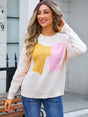 Angel Wings Bow Round Neck Dropped Shoulder Sweater - V.I.P Digital Presence
