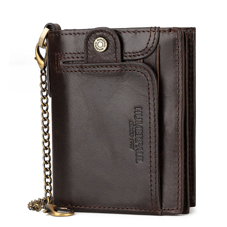Anti-Magnetic Men's Wallet Leather Zipper Wallet Large Capacity Multi-Card Coin Pocket - V.I.P Digital Presence