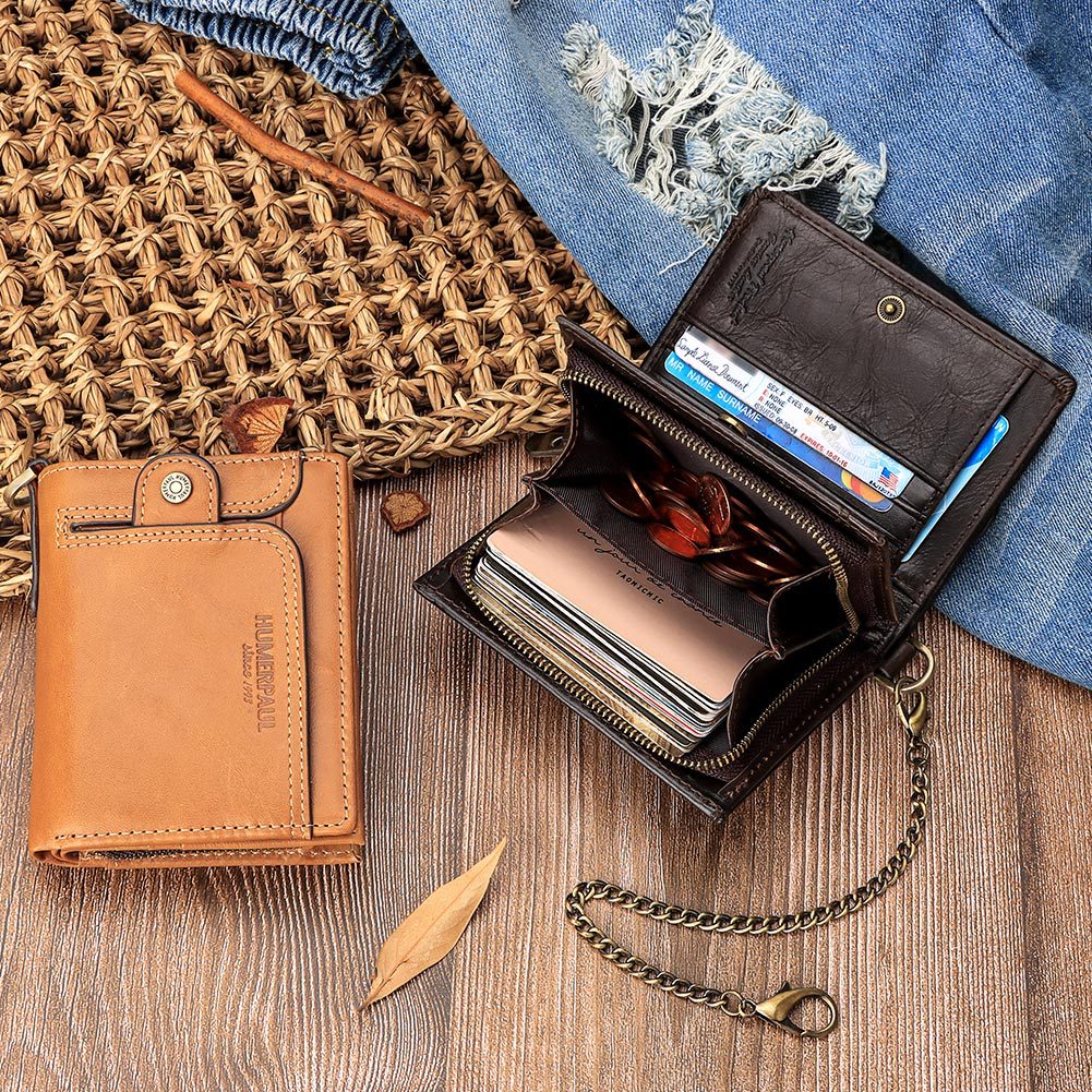 Anti-Magnetic Men's Wallet Leather Zipper Wallet Large Capacity Multi-Card Coin Pocket - V.I.P Digital Presence