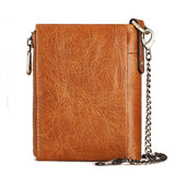 Anti-Theft Brush Double Zipper Leather Wallet Multi Card Slot Men's Wallet Crazy Horse Leather Coin Purse - V.I.P Digital Presence