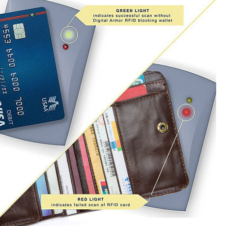 Anti-Theft Brush RFID Genuine Leather Men's Wallet Multifunctional Double Zipper Vertical Wallet Fashion Casual Coin Purse - V.I.P Digital Presence