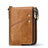 Anti-Theft Brush RFID Genuine Leather Men's Wallet Multifunctional Double Zipper Vertical Wallet Fashion Casual Coin Purse - V.I.P Digital Presence