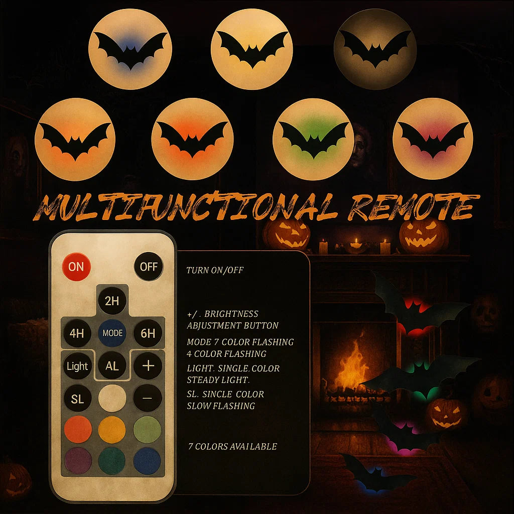 LED SpookyGlow Bat Decor