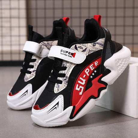 Boys' sports shoes with waterproof leather surface and anti slip soft sole for students - V.I.P Digital Presence