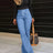 Button Fly High Waist Flare Jeans - V.I.P Digital Presence