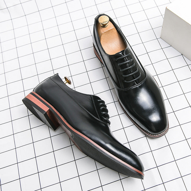 Casual shoes, leather shoes, men's formal wear, men's shoes, lace up business pointed leather shoes - V.I.P Digital Presence