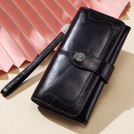Clutch Bag RFID Anti-Magnetic Anti-Theft Brush Ladies Long Wallet Mobile Phone Bag Leather Wallet Coin Pocket - V.I.P Digital Presence