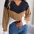 Color Block Dropped Shoulder Sweater - V.I.P Digital Presence