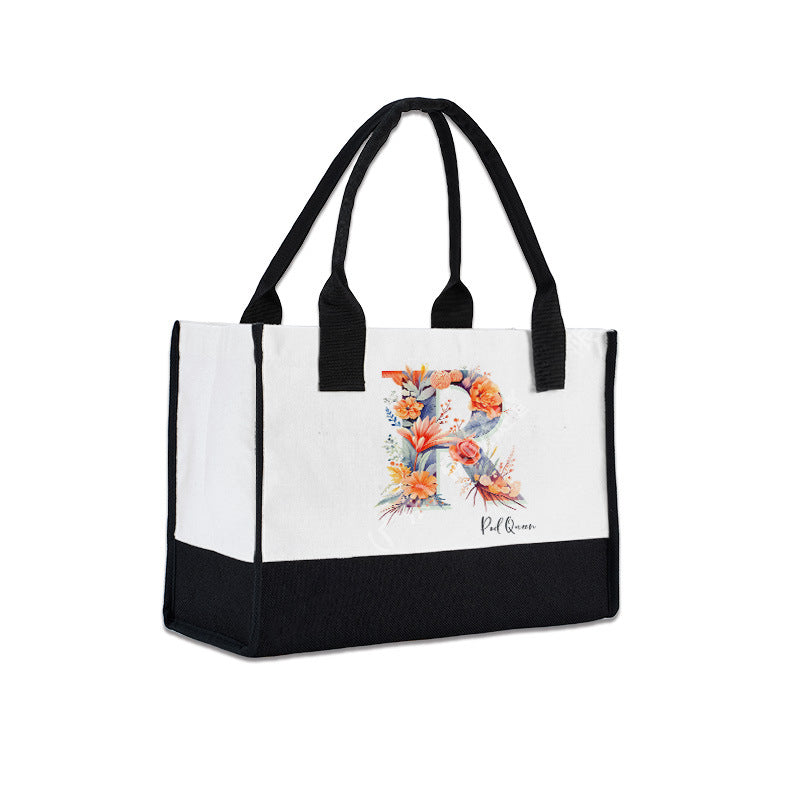 Colorblock handbag custom made to order 380g linen cotton - V.I.P Digital Presence