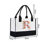 Colorblock handbag custom made to order 380g linen cotton - V.I.P Digital Presence