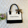 Colorblock handbag custom made to order 380g linen cotton - V.I.P Digital Presence