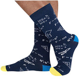 Colorful Mathematical Formula Problem Solving Printed Men's Socks Cotton Socks - V.I.P Digital Presence