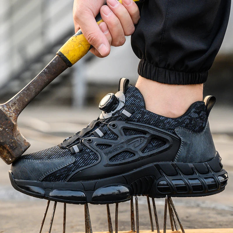 Comfortable rebound safety shoes with steel toe caps for puncture protection low cut work safety shoes for all seasons - V.I.P Digital Presence