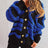 Contrast Button Up Long Sleeve Cardigan - V.I.P Digital Presence