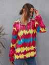 Contrast Quarter Zip Dropped Shoulder Hoodie - V.I.P Digital Presence