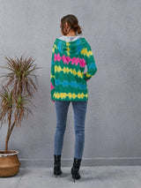Contrast Quarter Zip Dropped Shoulder Hoodie - V.I.P Digital Presence