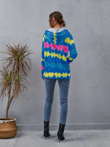 Contrast Quarter Zip Dropped Shoulder Hoodie - V.I.P Digital Presence